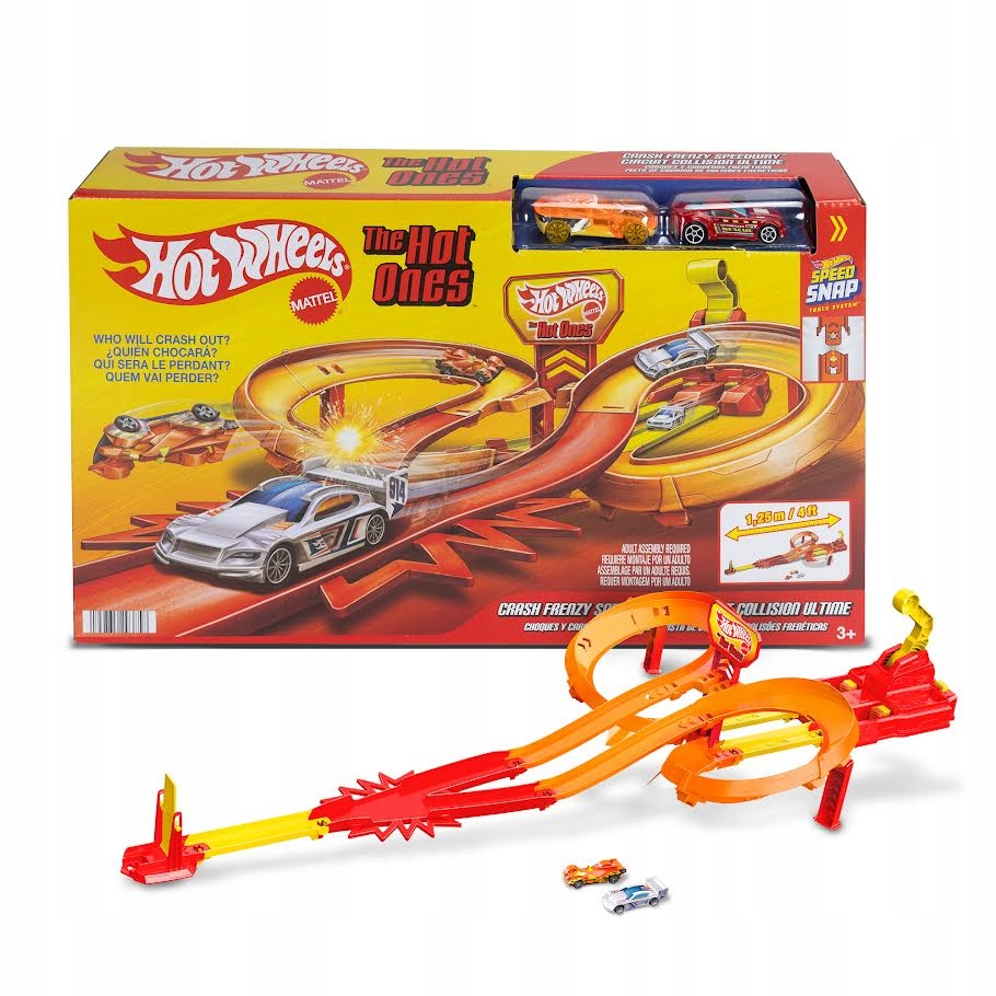 Pretekárska dráha Hot Wheels Rally Crash, sada 3+, JFD11